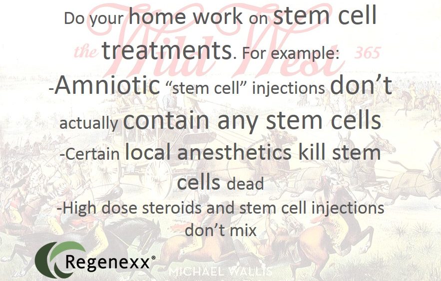 Magic Amniotic Stem Cells in a Vial, Local Anesthetics, and High Dose Steroids: The Wild West of Stem Cell Injections
