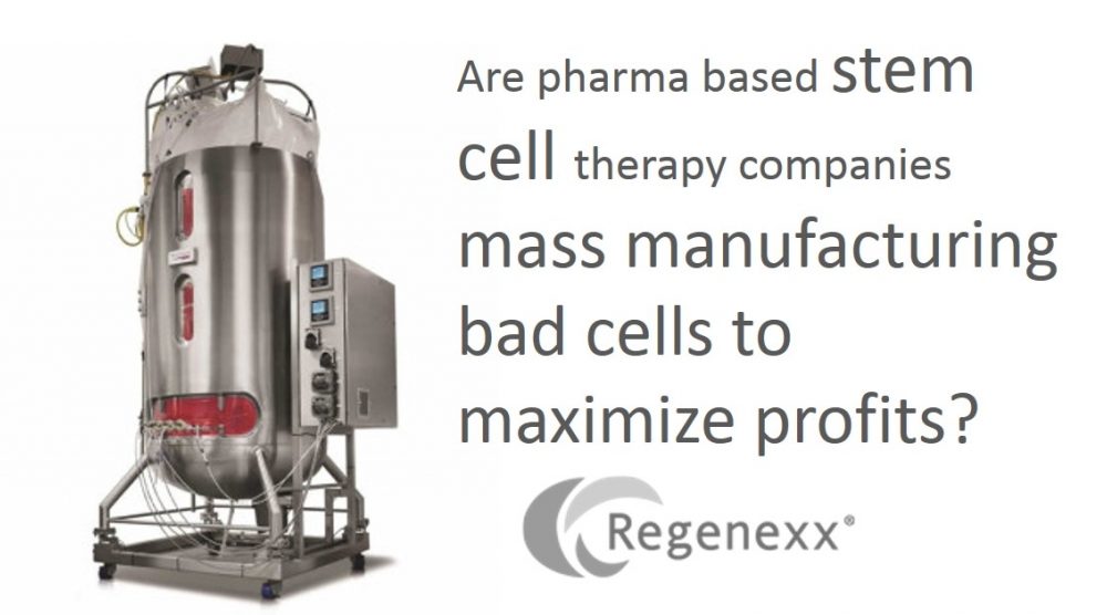 Growing Mass Produced Cell Therapy Junk: Profit over Efficacy