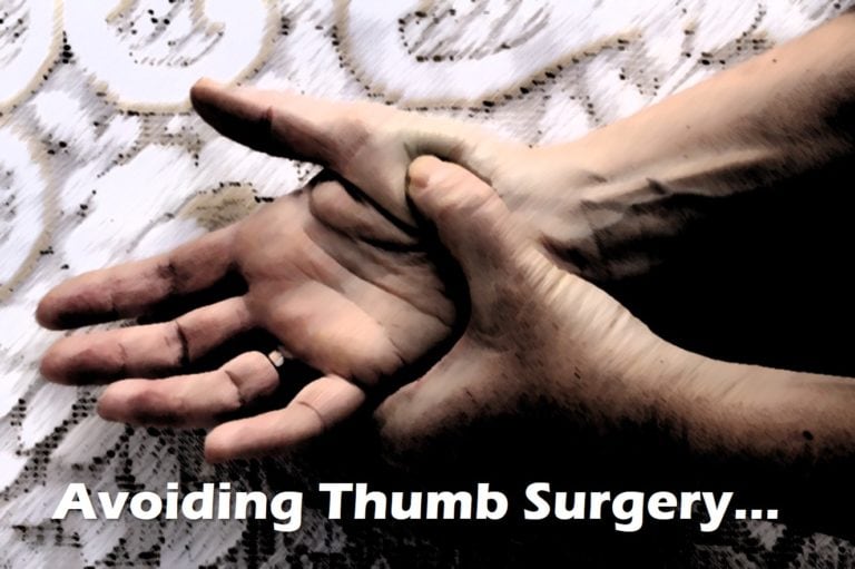 thumb surgery alternative