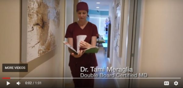 Image of Dr. Tami from Seattle Stem Cell Center walking down a hall.