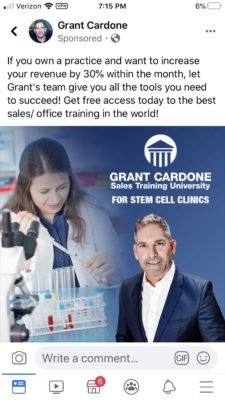 grant cardone stem cell clinic
