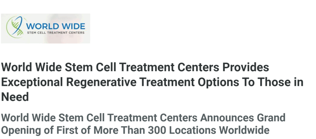 world wide stem cell treatment centers