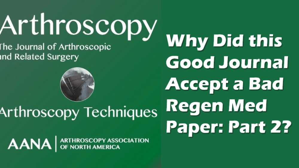 A Bad Knee Arthritis MSC Injection Meta-analysis Part 2