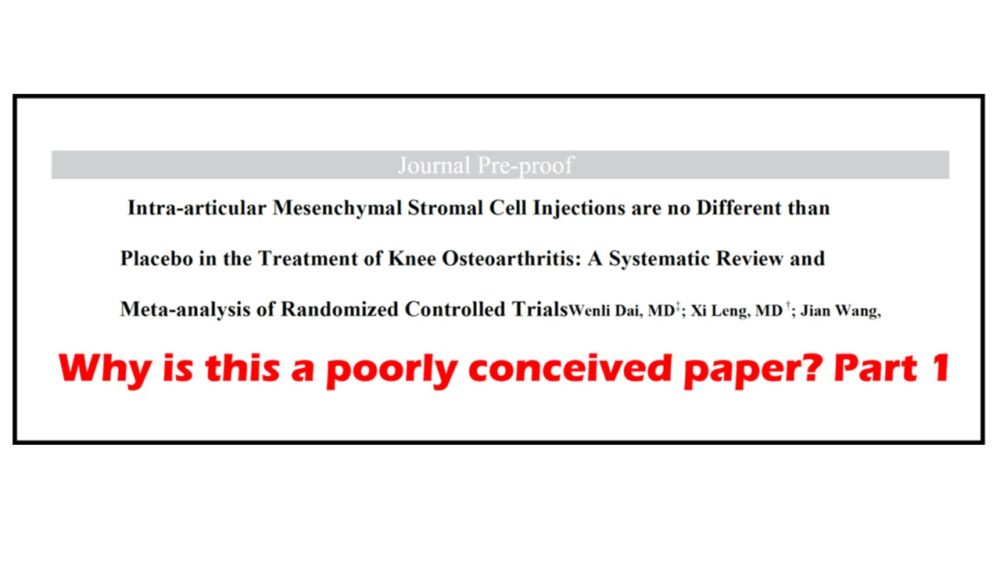A Bad MSC Meta-analysis Is a Great Way to Learn About Stem Cells