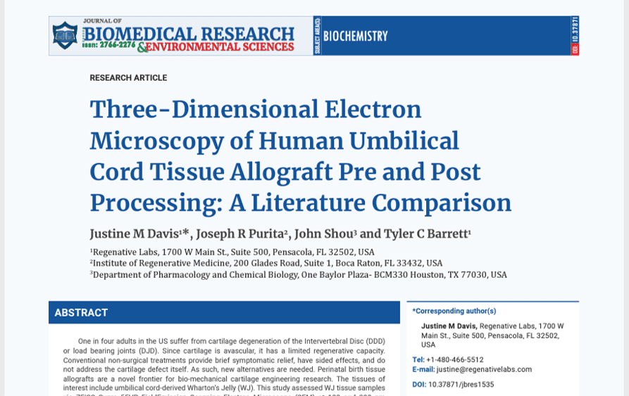 Magic Tricks, Electron Microscopy, and Umbilical Cord Tissue