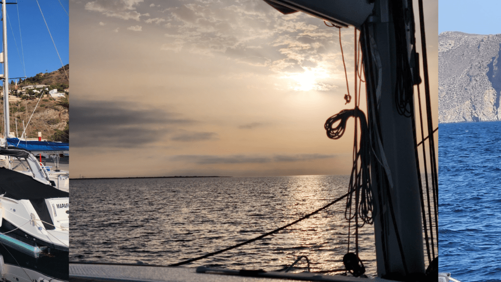 Sailing Off the Coast of Southern Spain